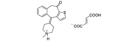 Structural formula ketotifen