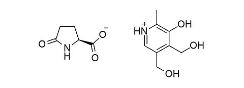 Structural formula metadoxine 